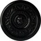 Ekena Millwork Marseille Ceiling Medallion (Fits Canopies up to 4 1/4"), Hnd-Painted Black Pearl, 16 1/8"OD x 5/8"P CM16MABPS - alternate 1